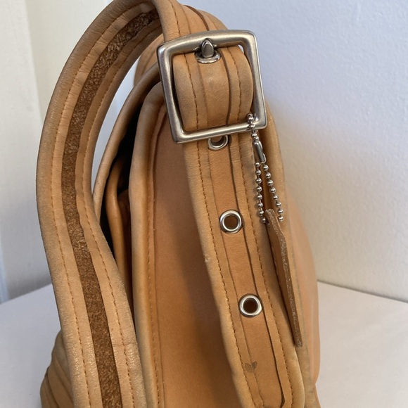 Coach Rambler's Legacy Vintage Tan Leather Shoulder Crossbody Bag 9061 - Picture 3 of 16